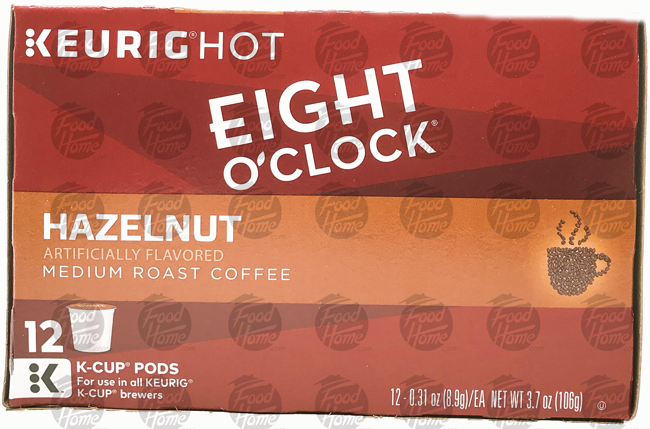 Eight O'Clock Coffee  hazelnut medium roast coffee k-cups, 12 ct., box Full-Size Picture